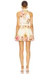 short dress with buckle belt