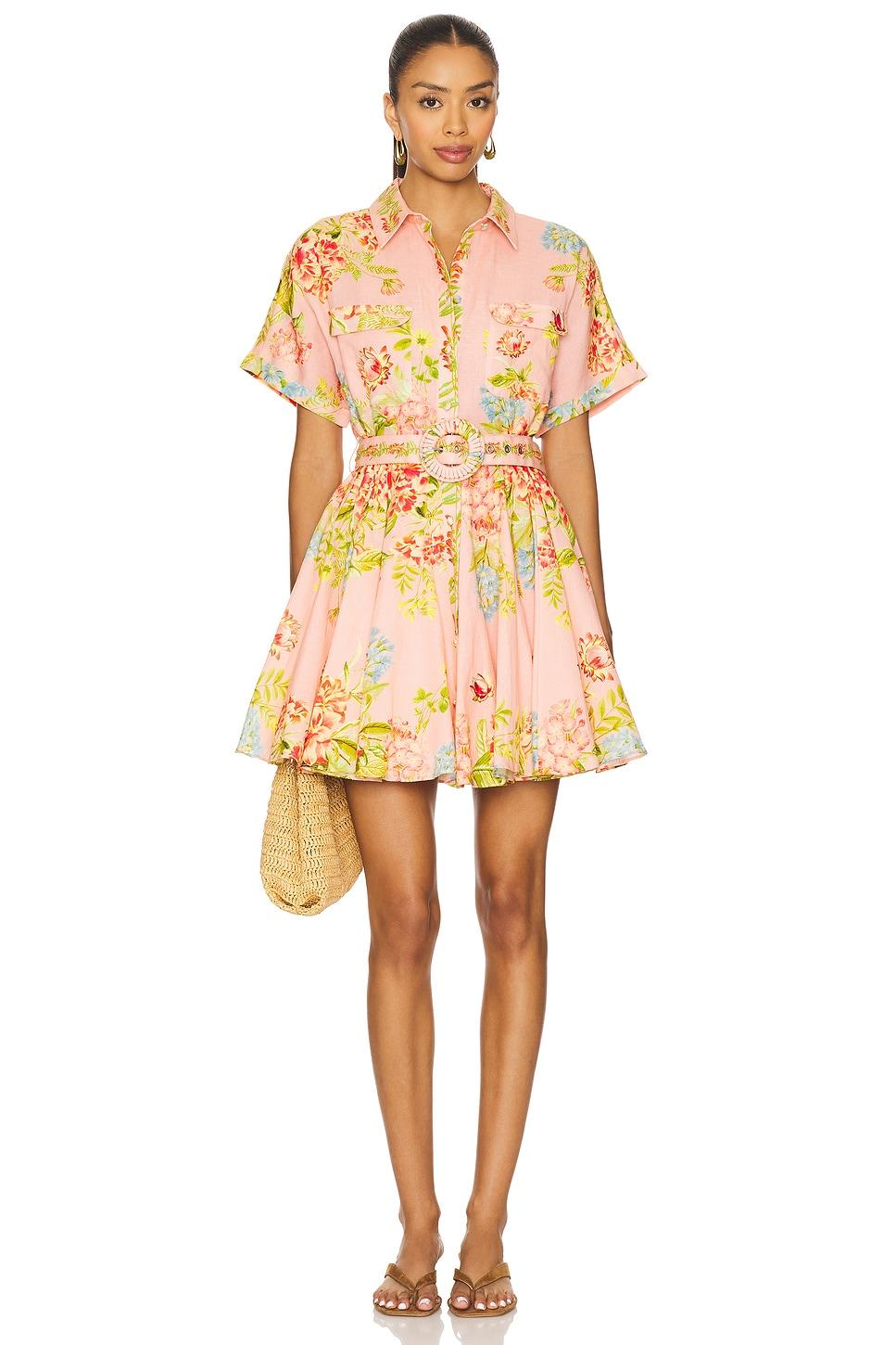 short dress with buckle belt