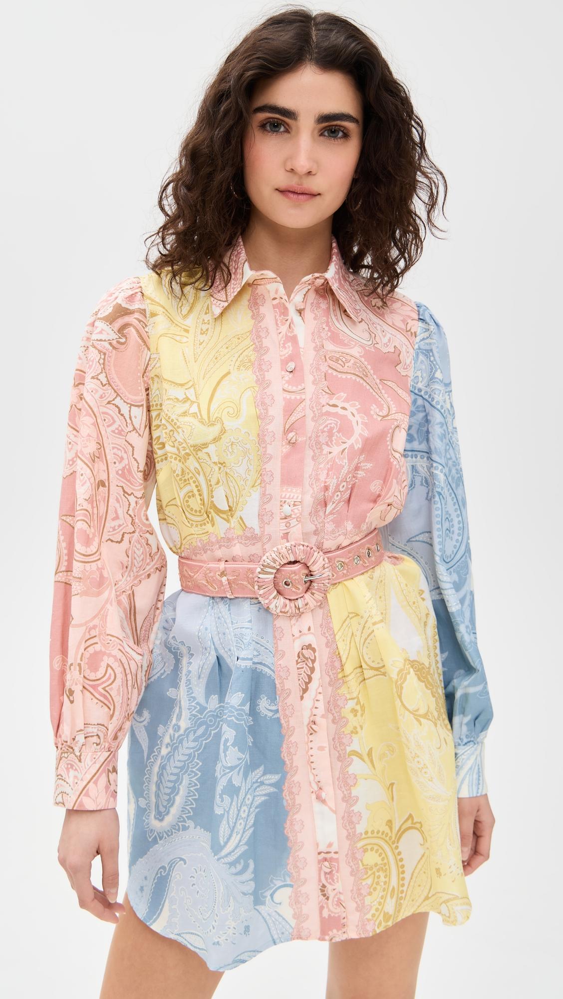 short dress with buckle belt