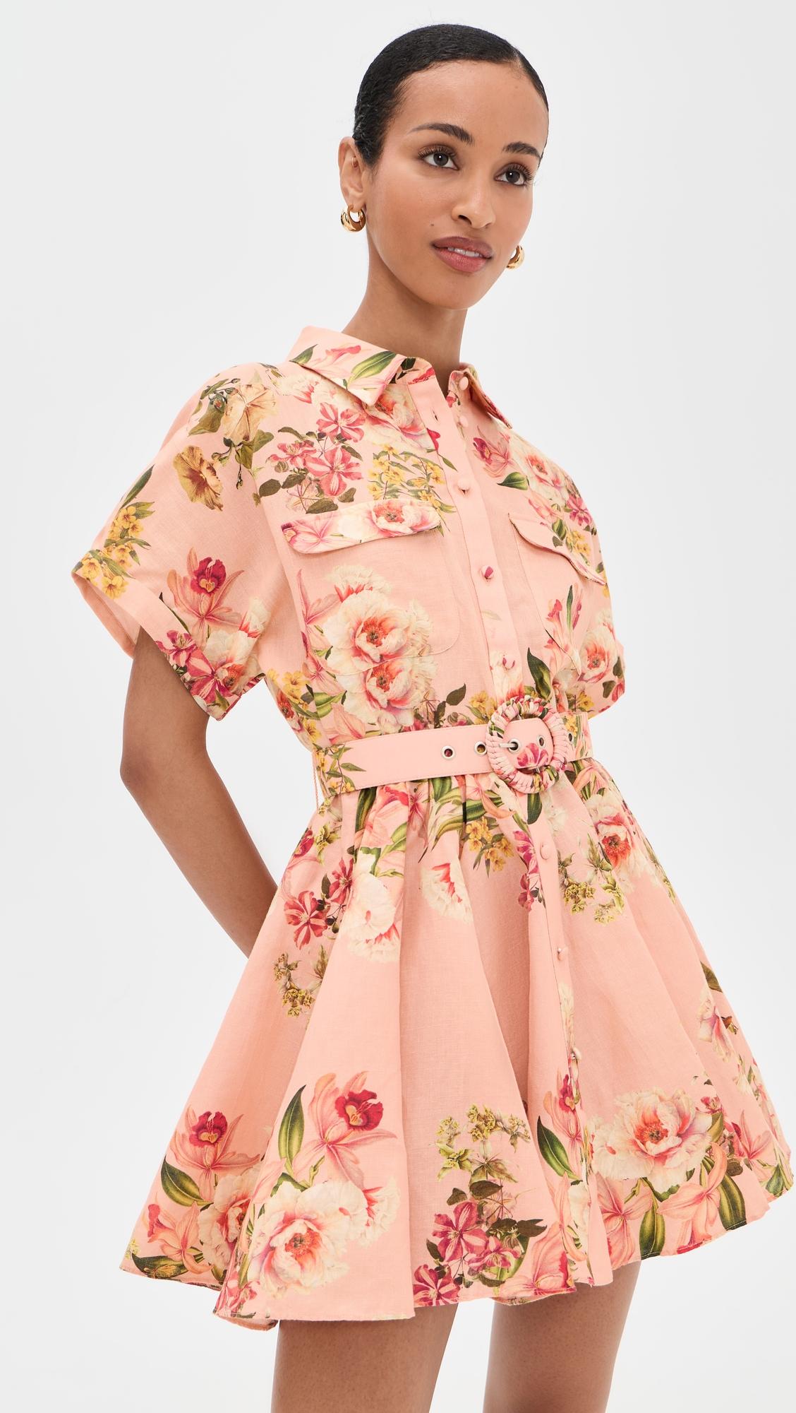 short dress with buckle belt