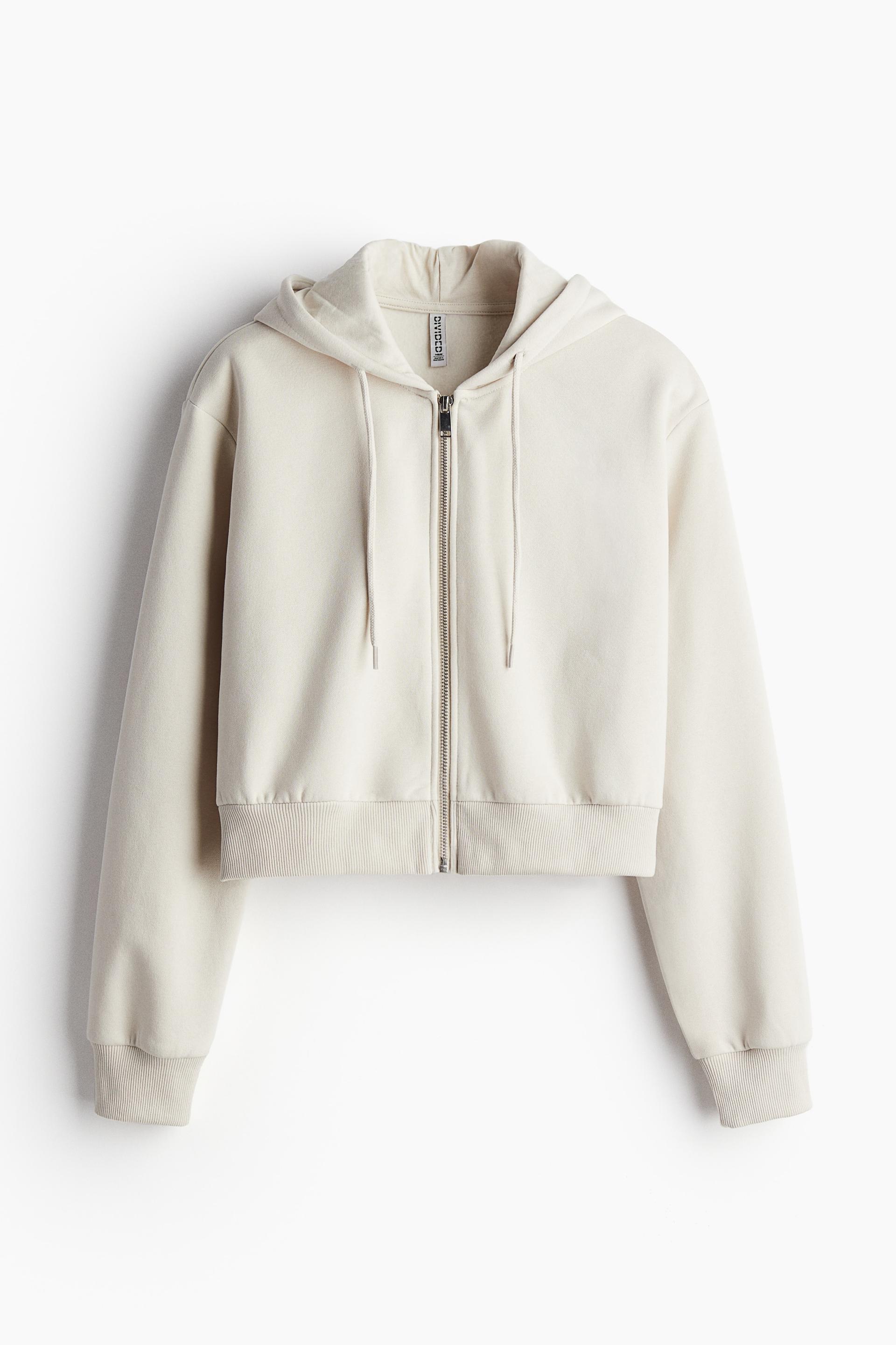 short hooded sweatshirt jacket