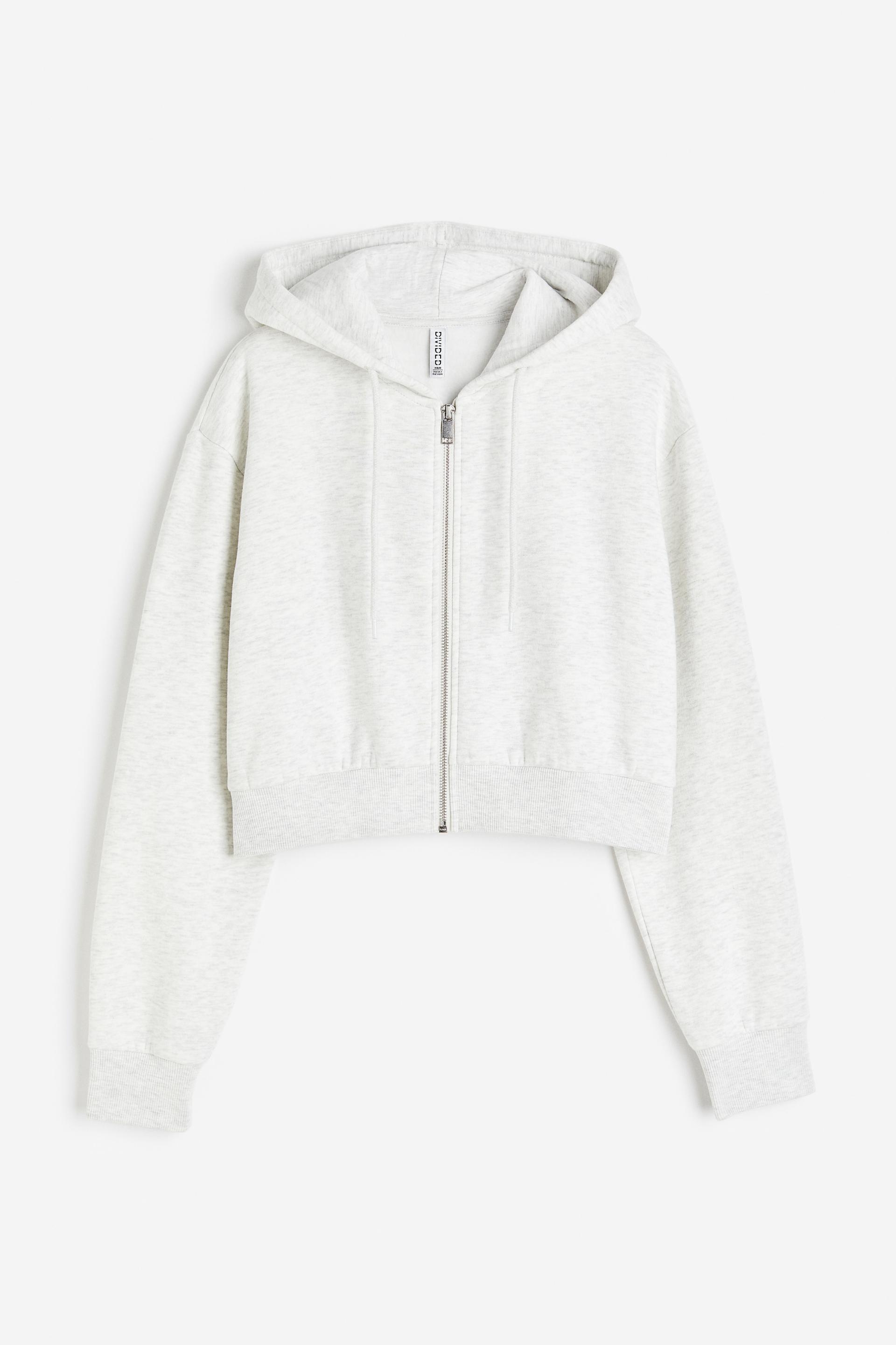 short hooded sweatshirt jacket
