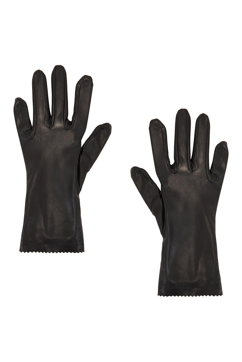 short leather gloves