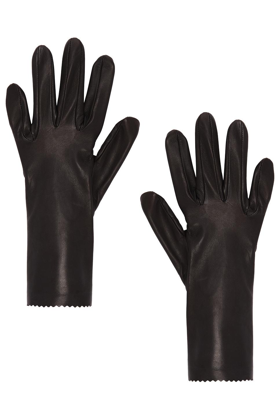 short leather gloves