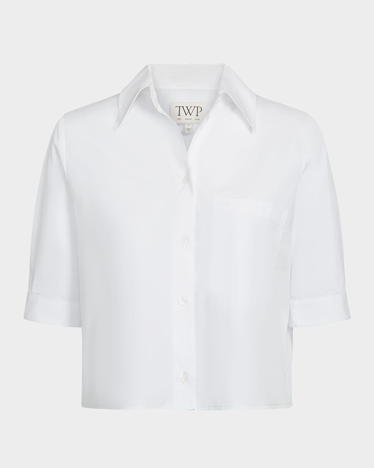 short lived button-front shirt