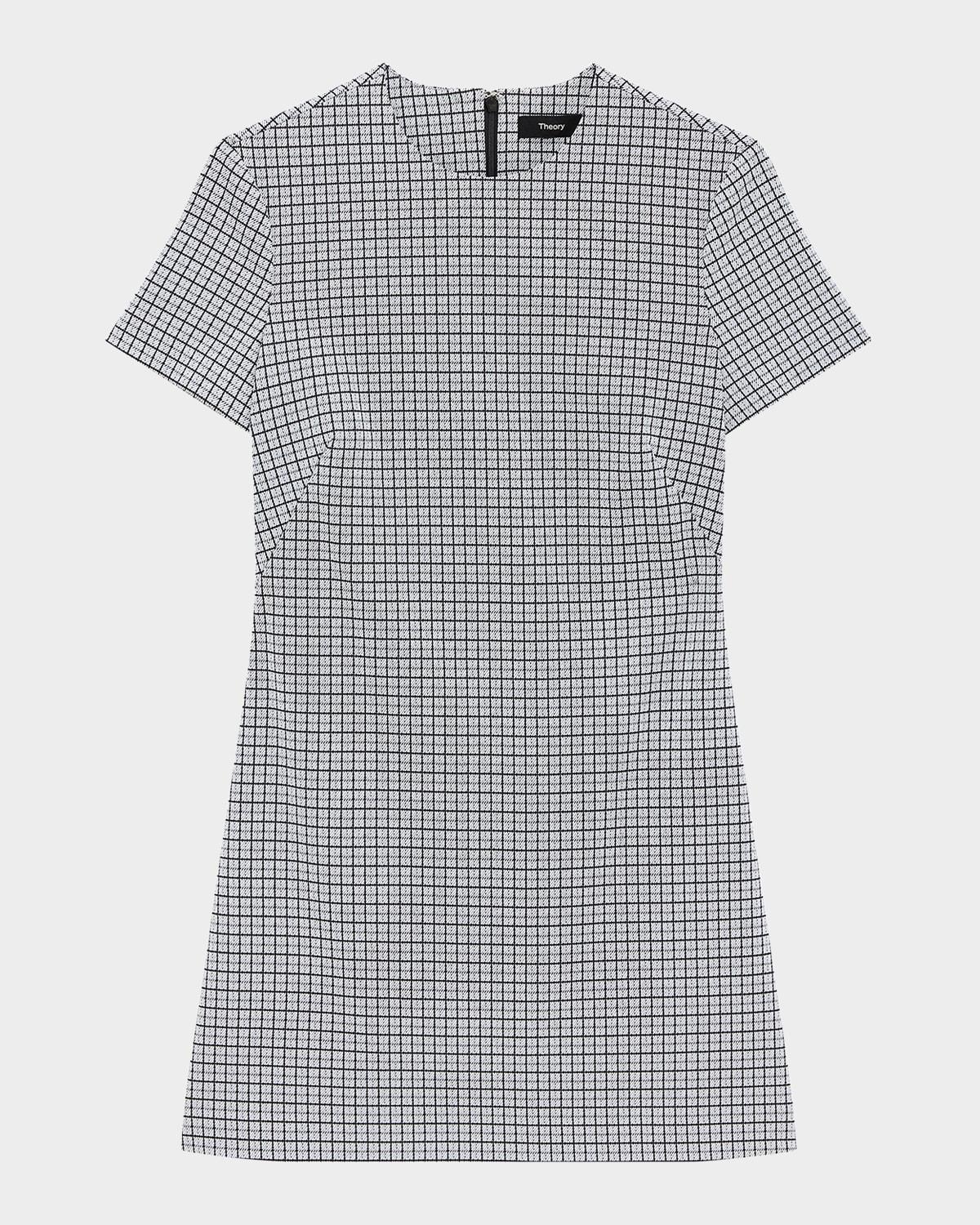 short-sleeve a-line mini dress