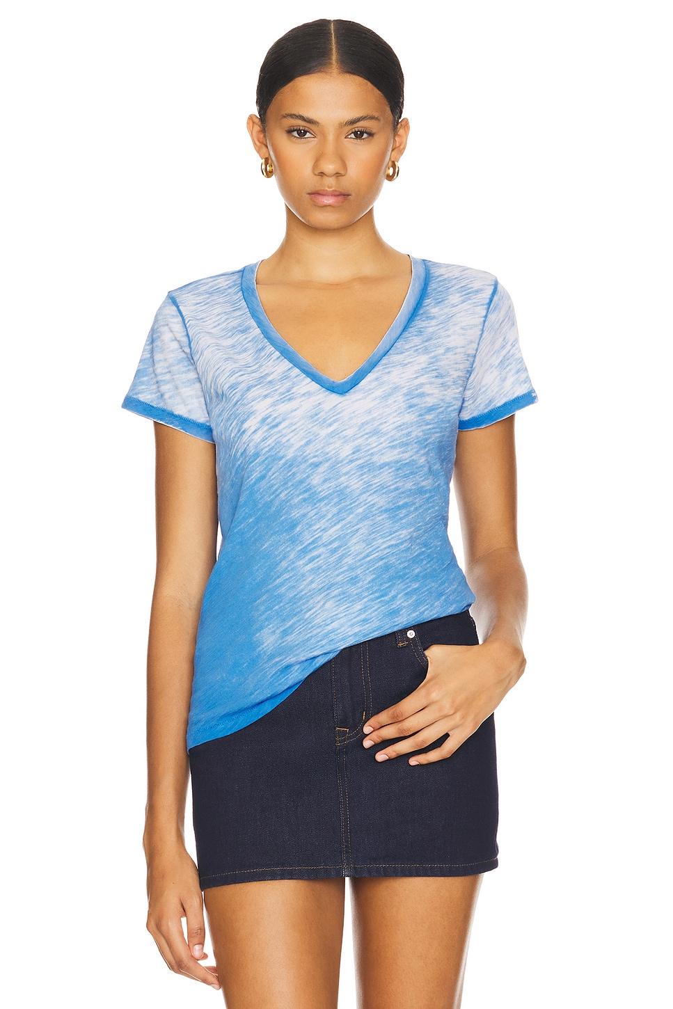 short sleeve boy deep v-neck tee