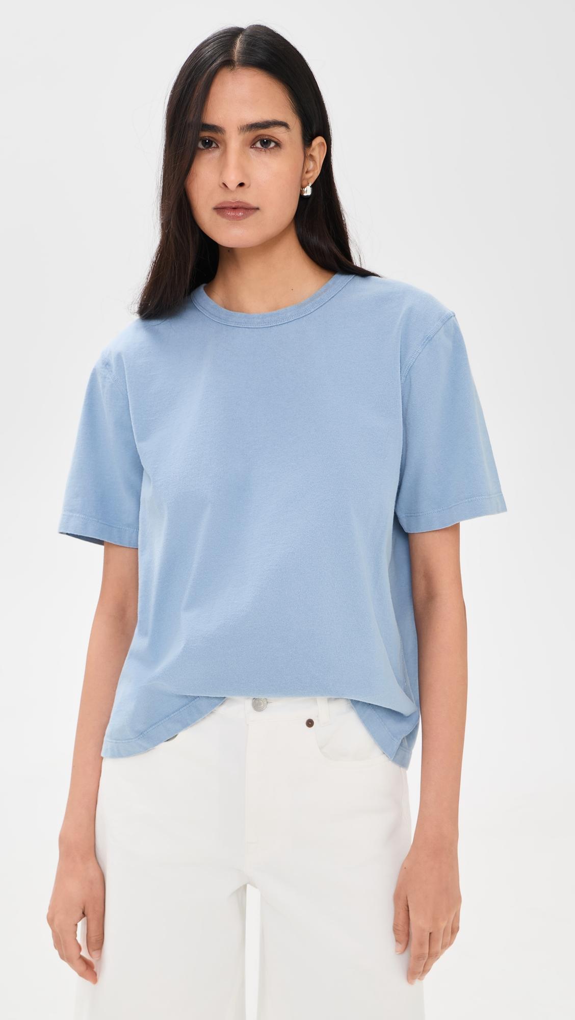 short sleeve boyfriend tee garment wash