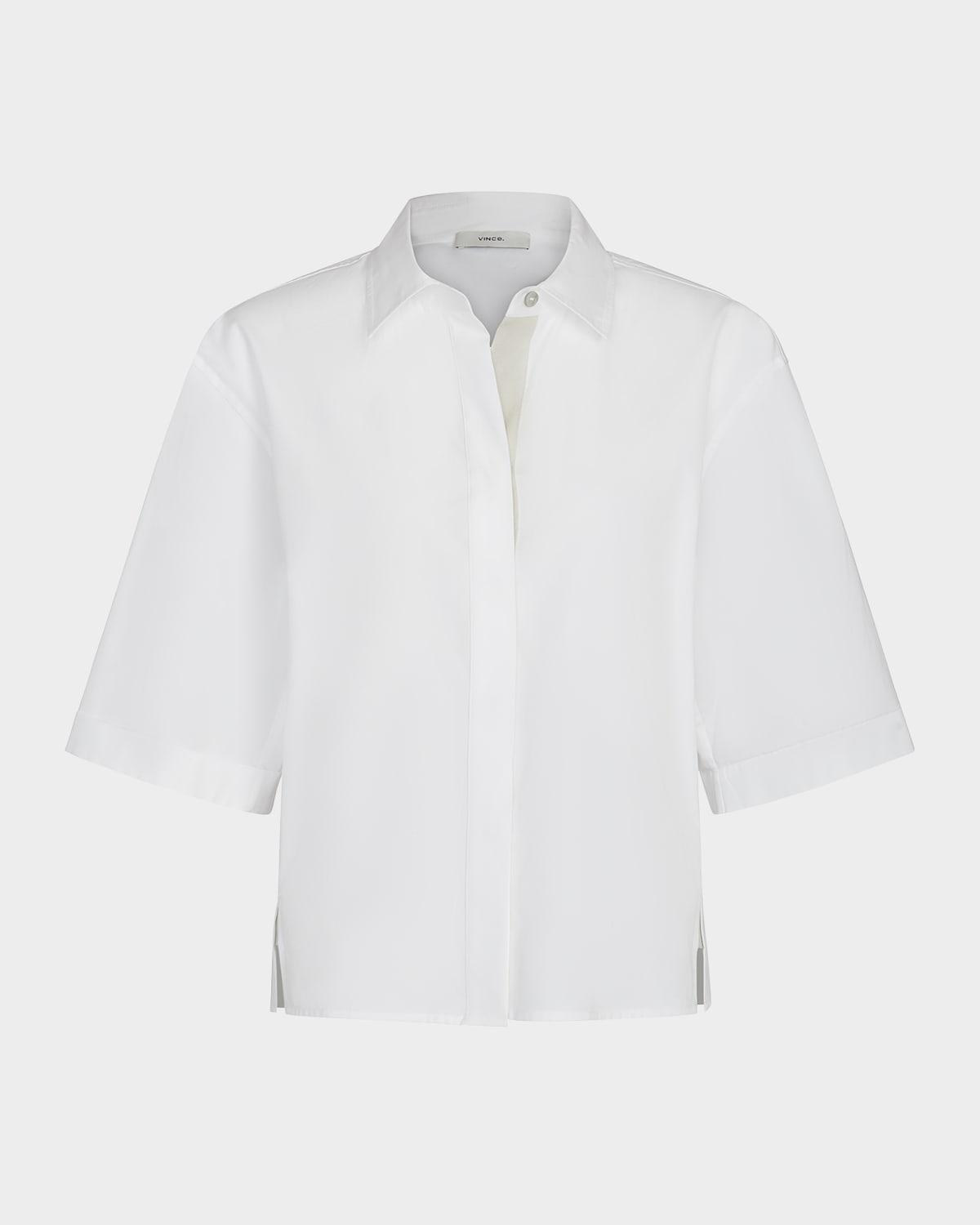 short-sleeve button-front shirt
