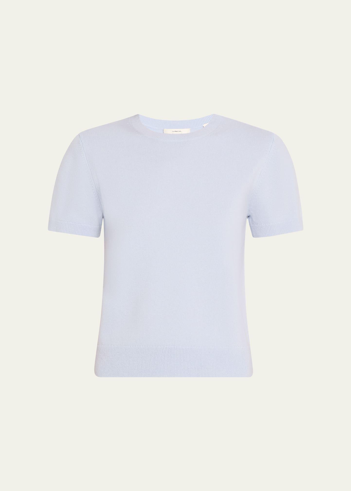 short-sleeve cashmere-blend tee