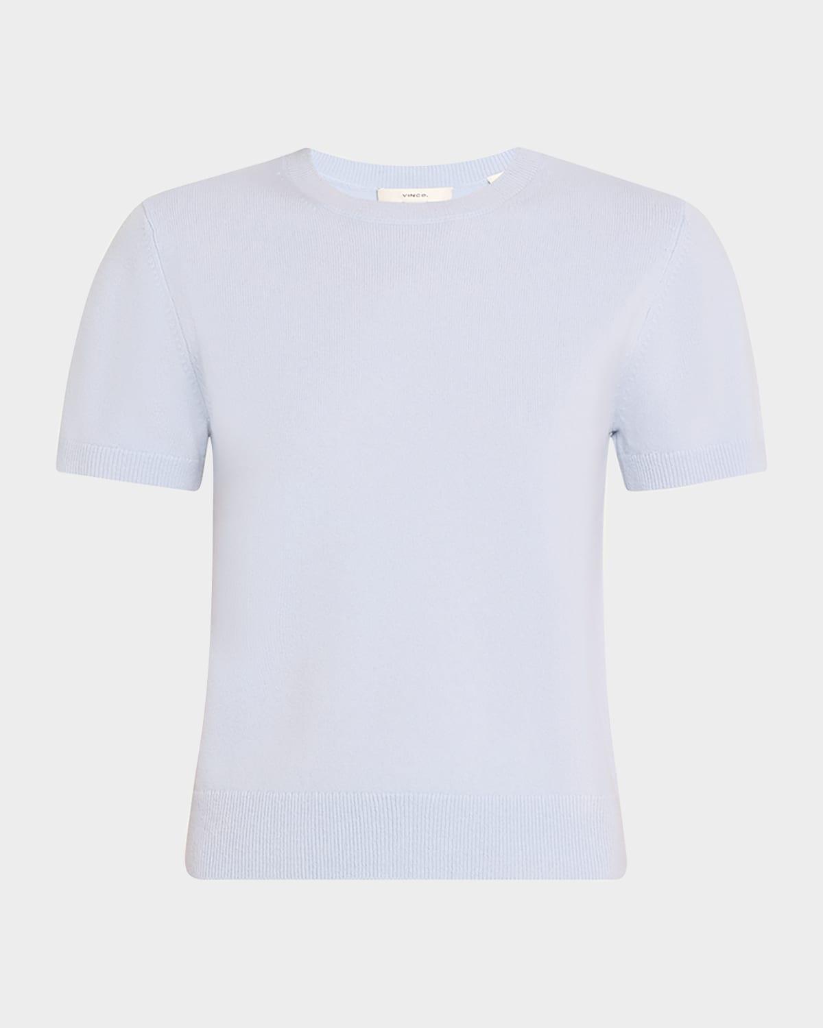 short-sleeve cashmere-blend tee