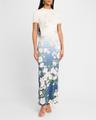 short-sleeve cherry blossom jersey ankle dress