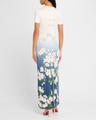 short-sleeve cherry blossom jersey ankle dress