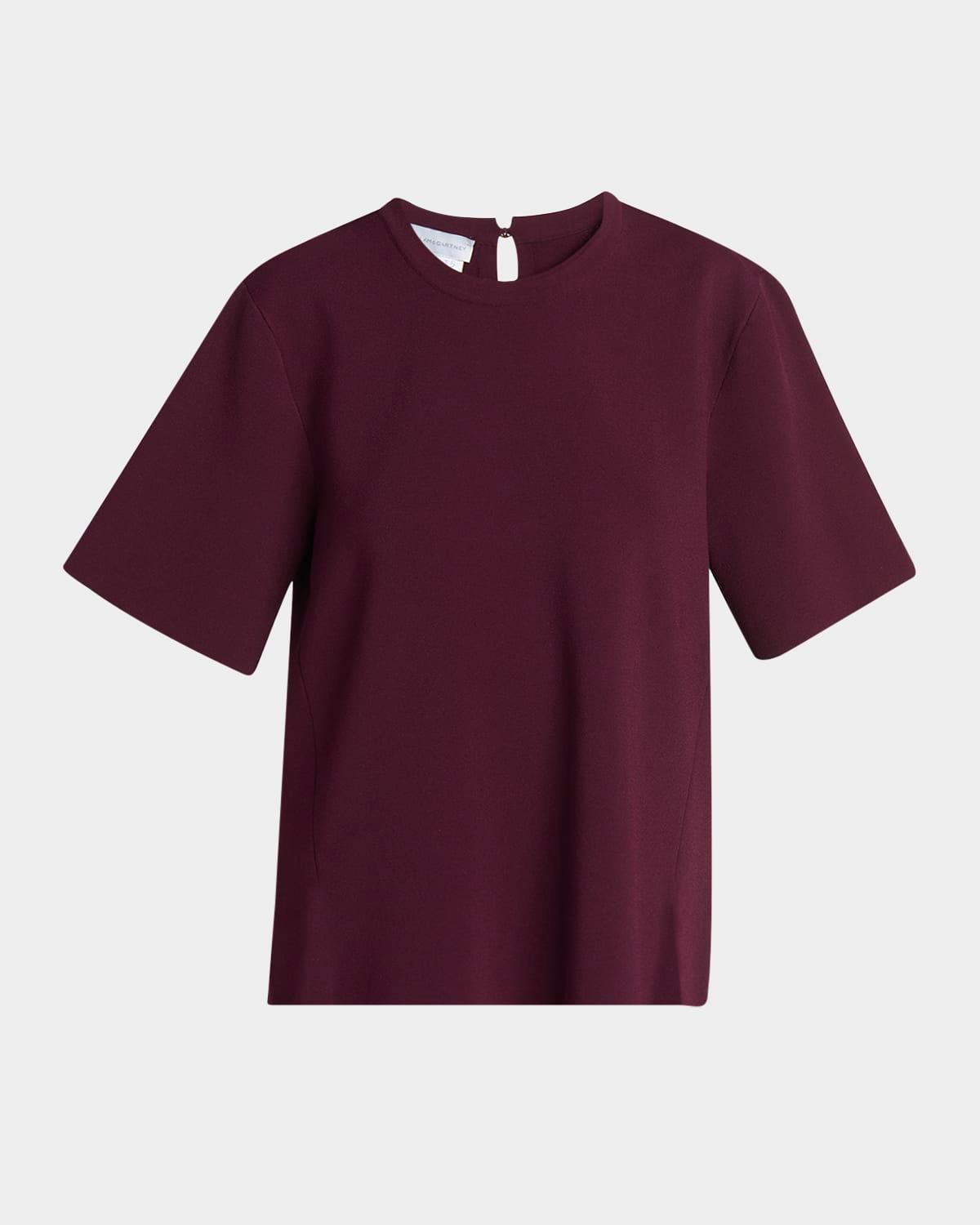 short-sleeve compact knit top