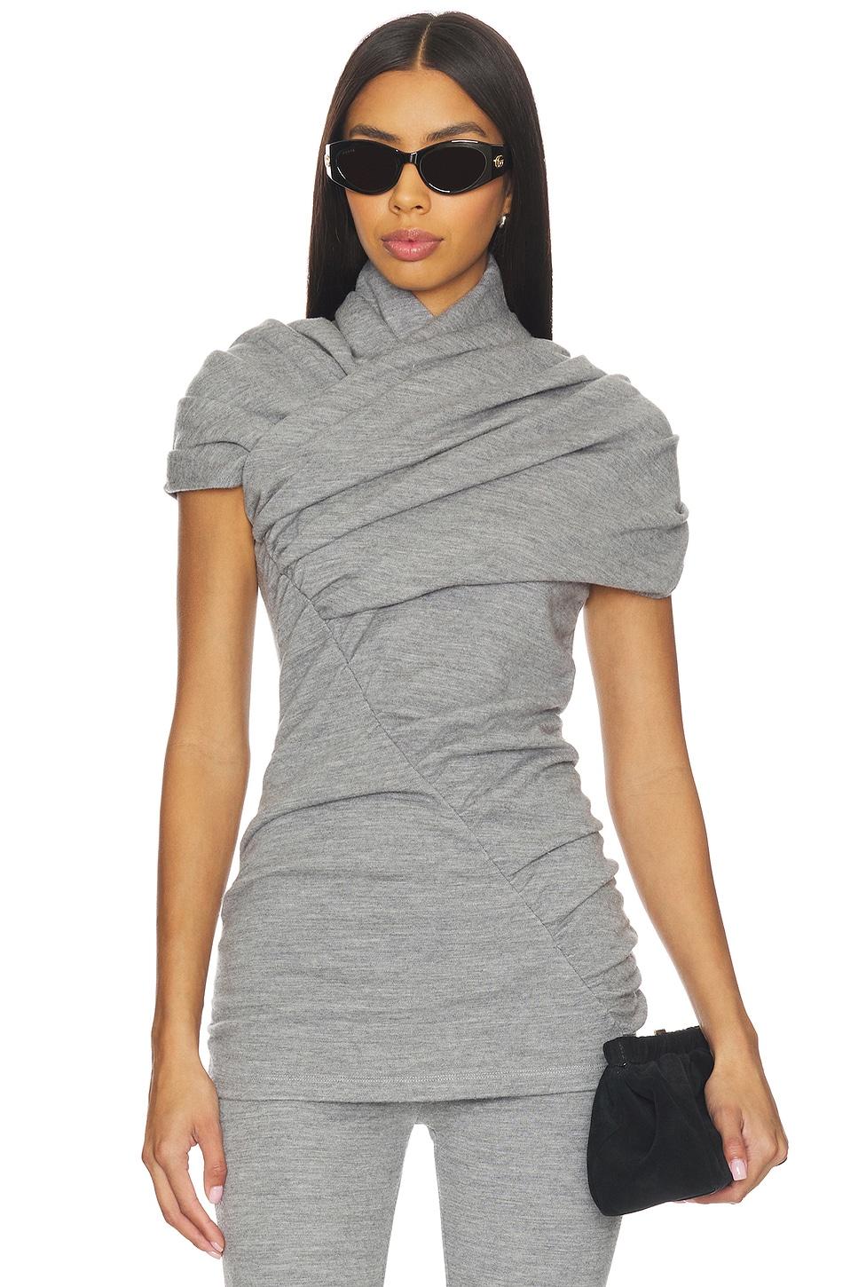 short sleeve draped top