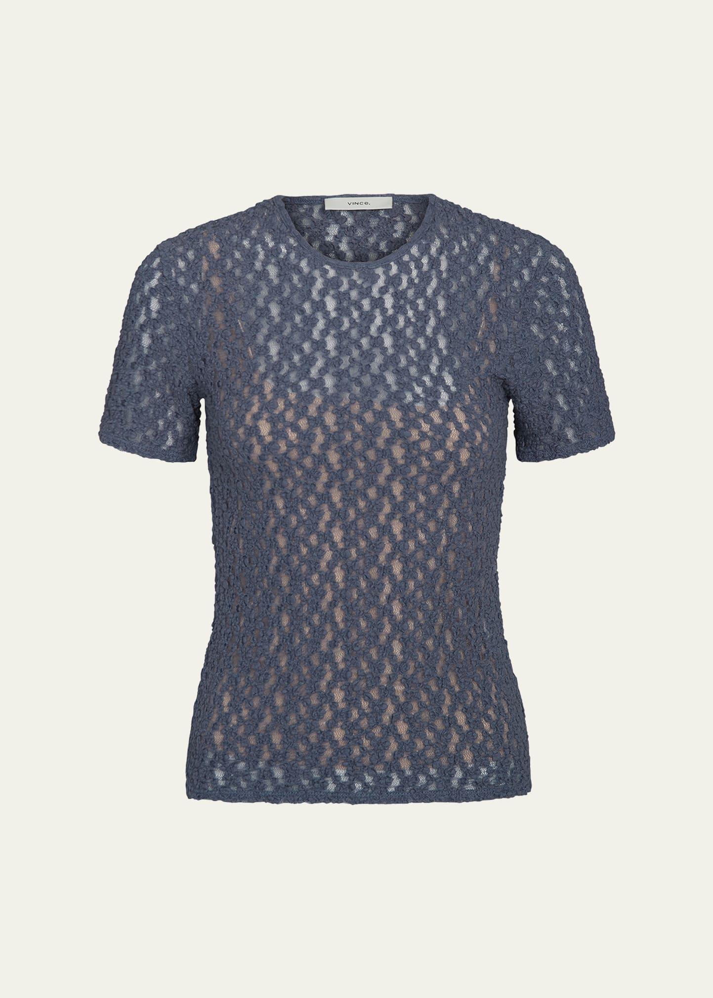 short-sleeve floral smocked top