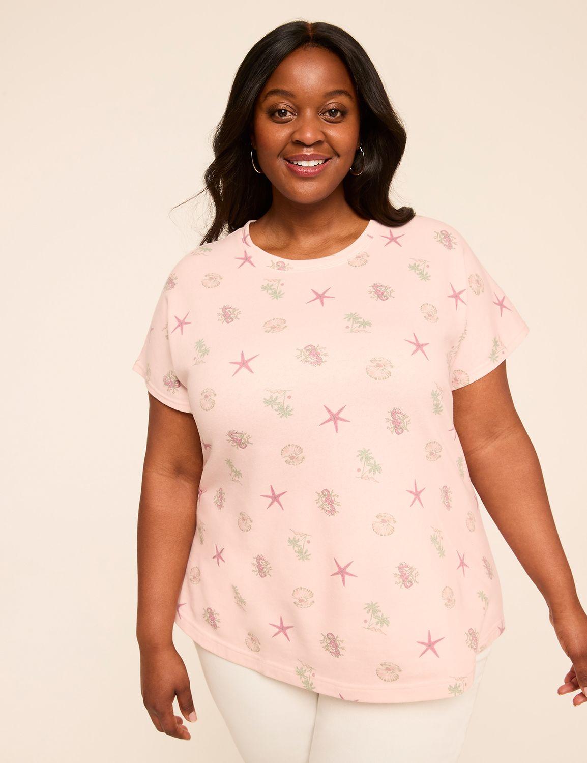 short-sleeve french terry sweatshirt