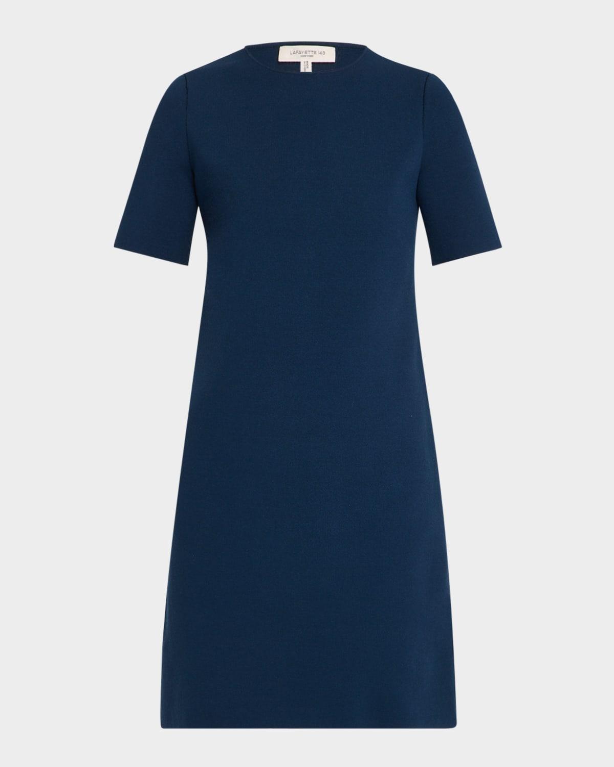 short-sleeve knit dress