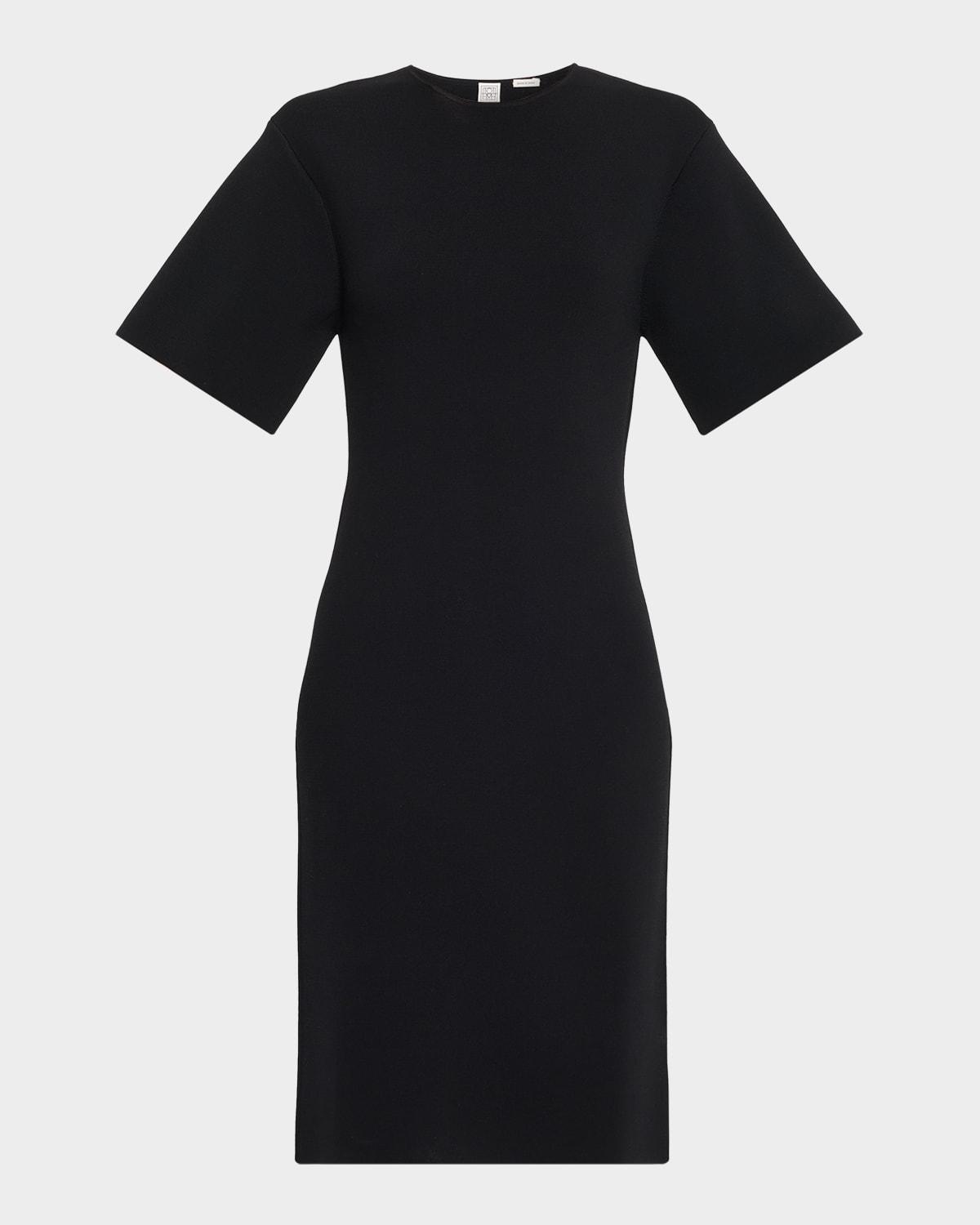 short-sleeve knit t-shirt dress