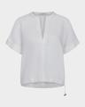 short-sleeve linen top