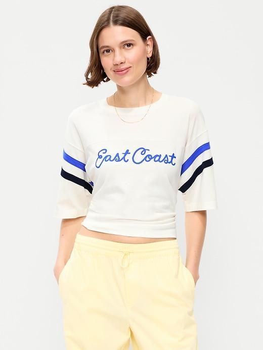 short-sleeve loose crew-neck t-shirt