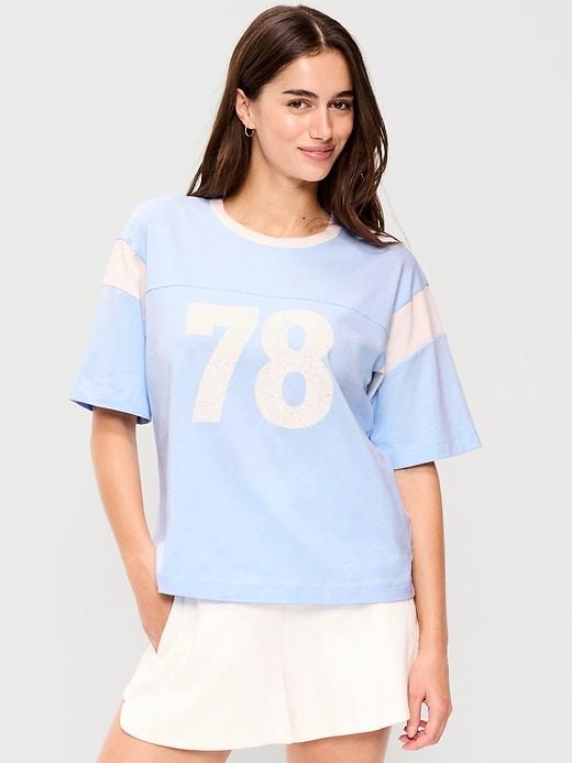 short-sleeve loose crew-neck t-shirt