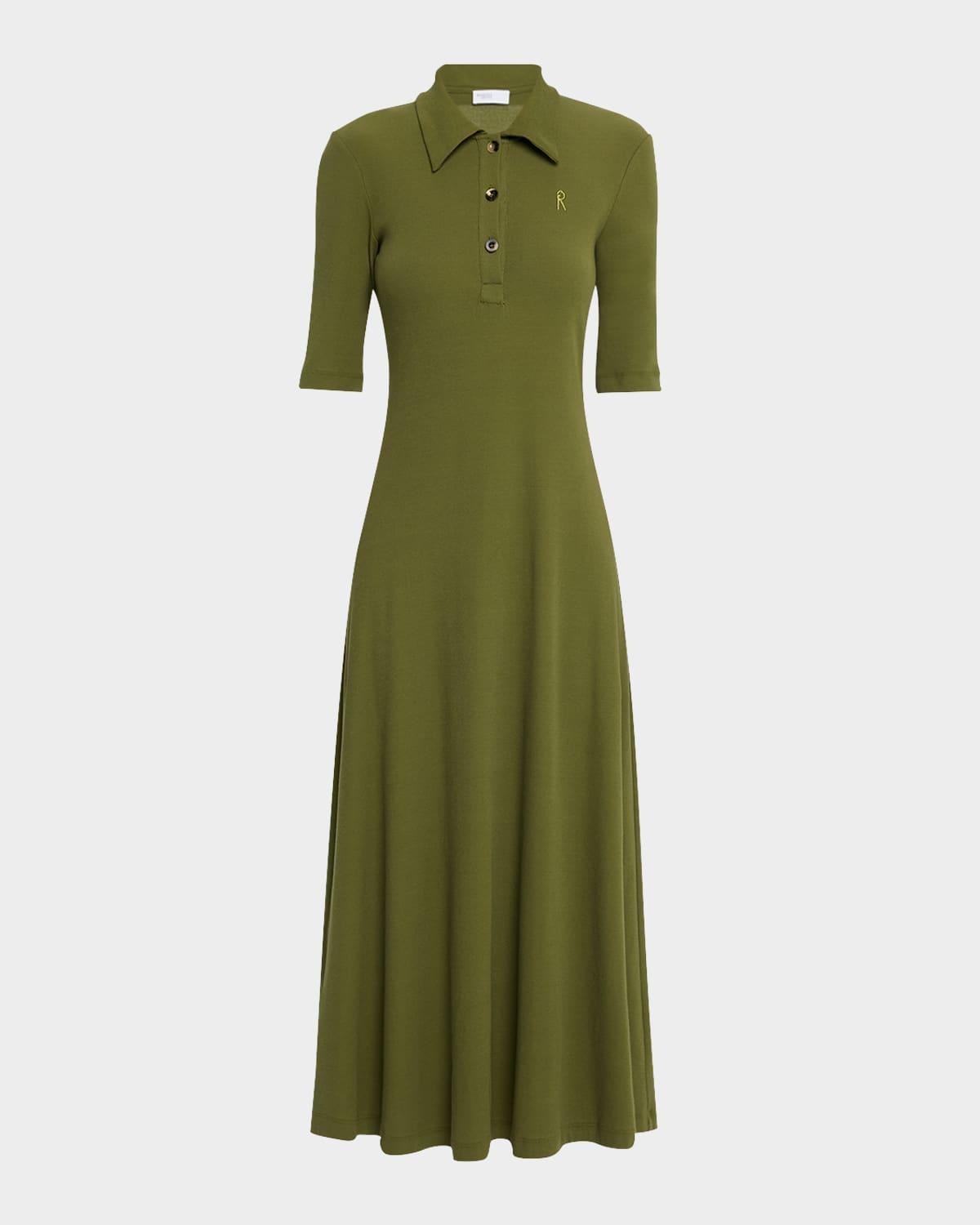 short-sleeve midi polo dress
