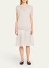 short-sleeve multi-combo midi dress