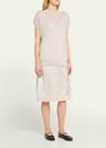 short-sleeve multi-combo midi dress