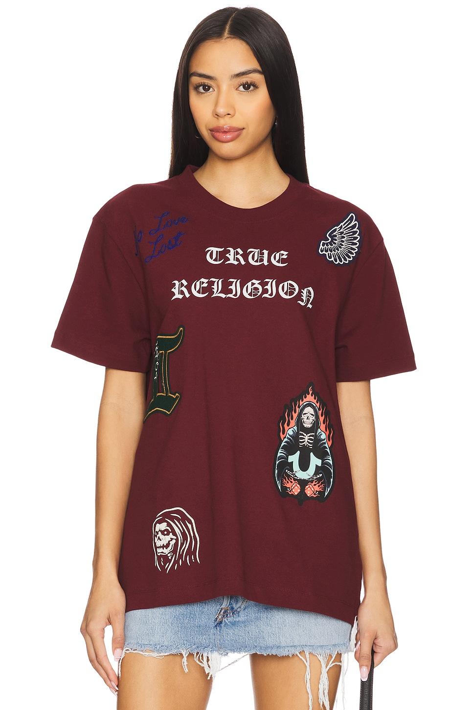 short sleeve patch embro tee