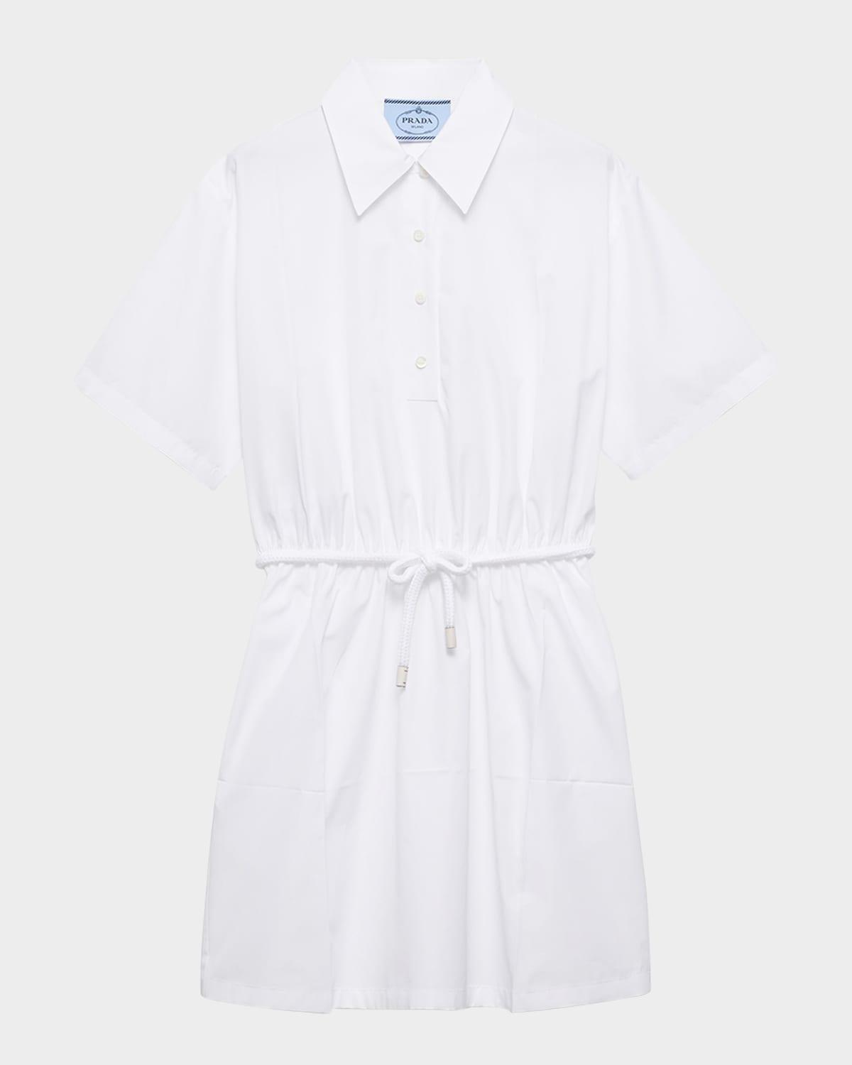 short-sleeve poplin shirtdress