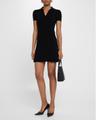 short-sleeve rib mini polo dress