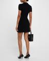 short-sleeve rib mini polo dress