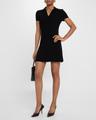 short-sleeve rib mini polo dress