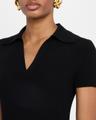 short-sleeve rib mini polo dress
