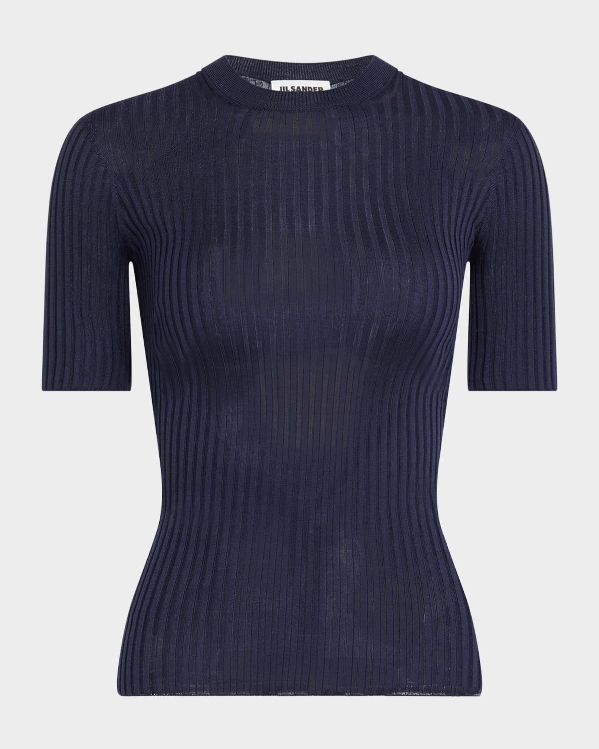 short-sleeve rib t-shirt