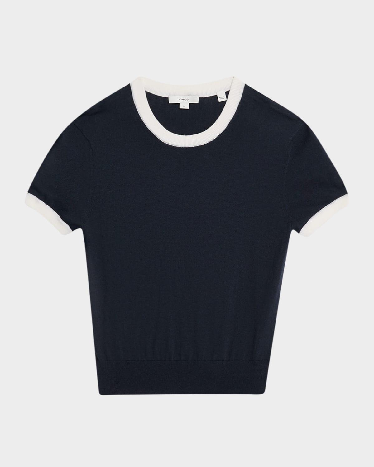 short-sleeve ringer sweater tee