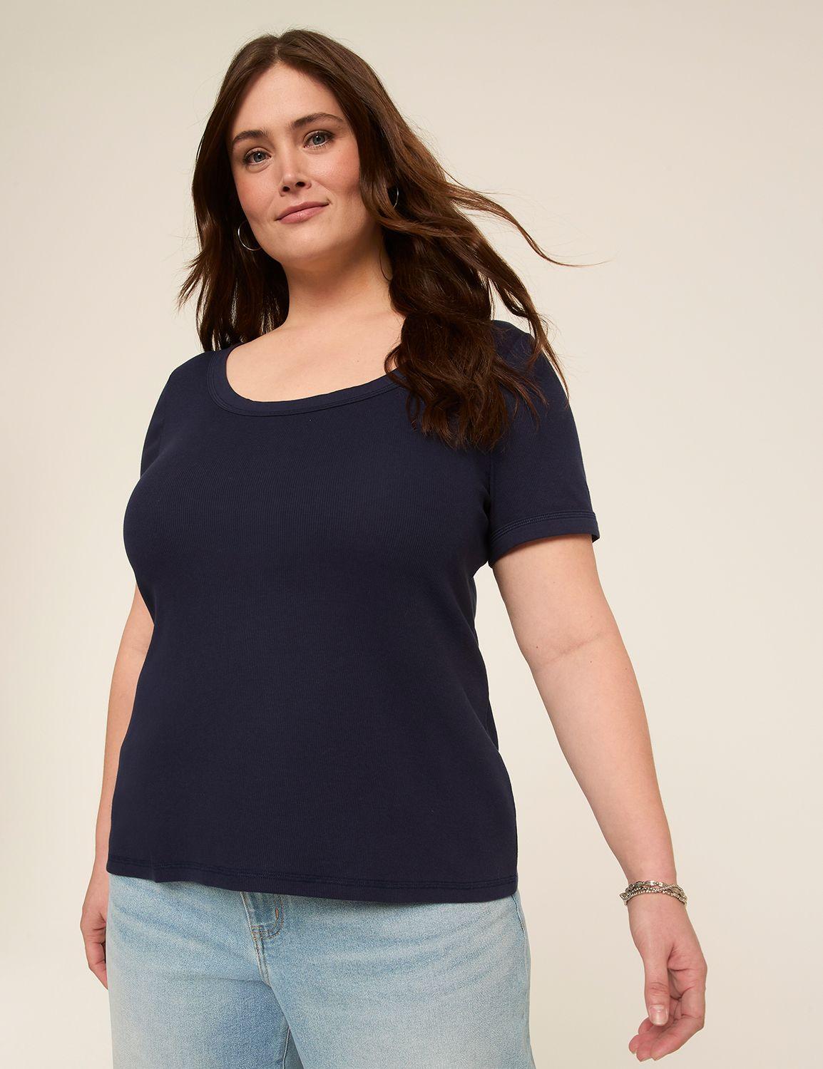 short-sleeve scoop-neck tee