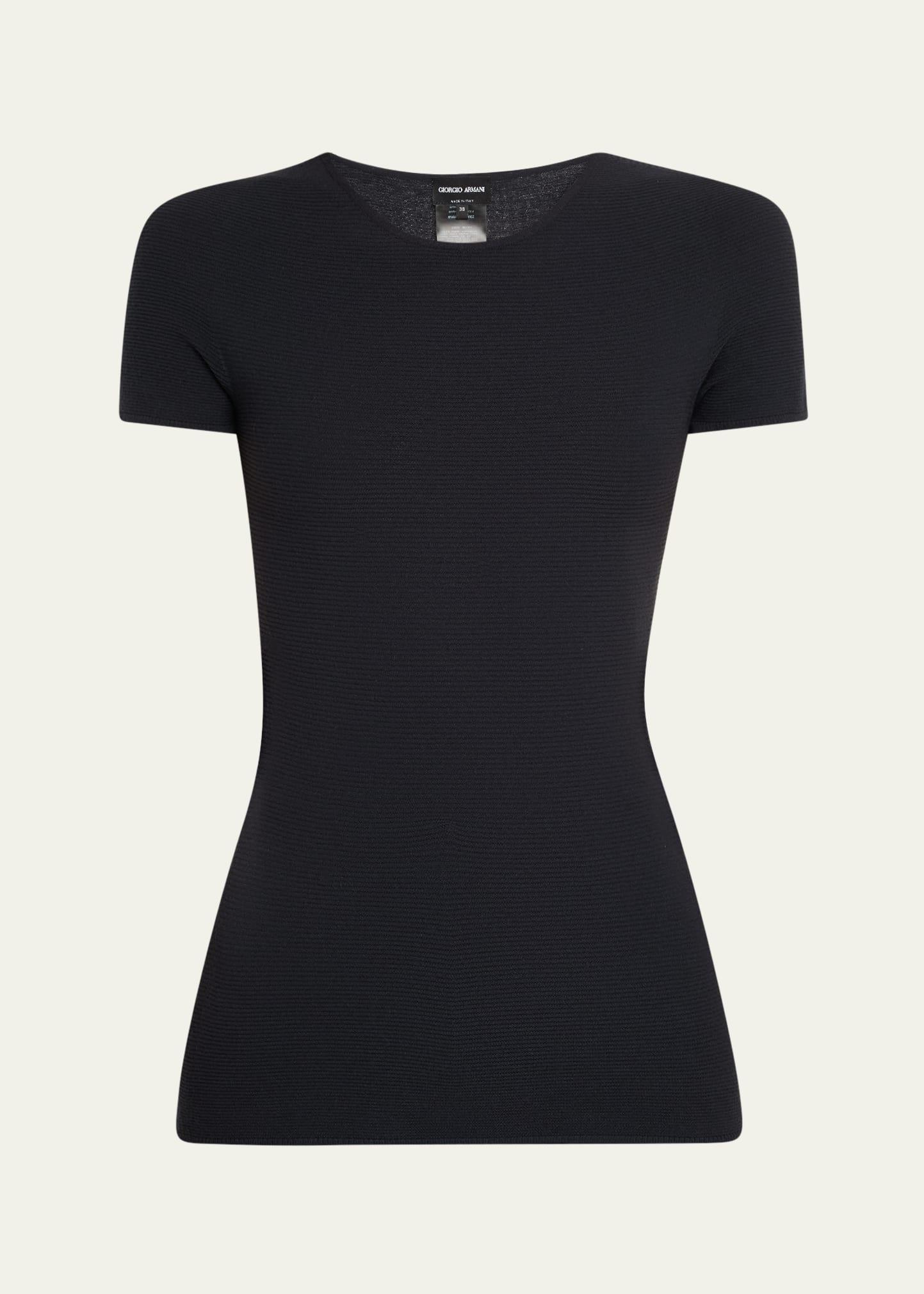 short-sleeve seamless sweater