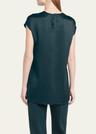 short sleeve silk blouse