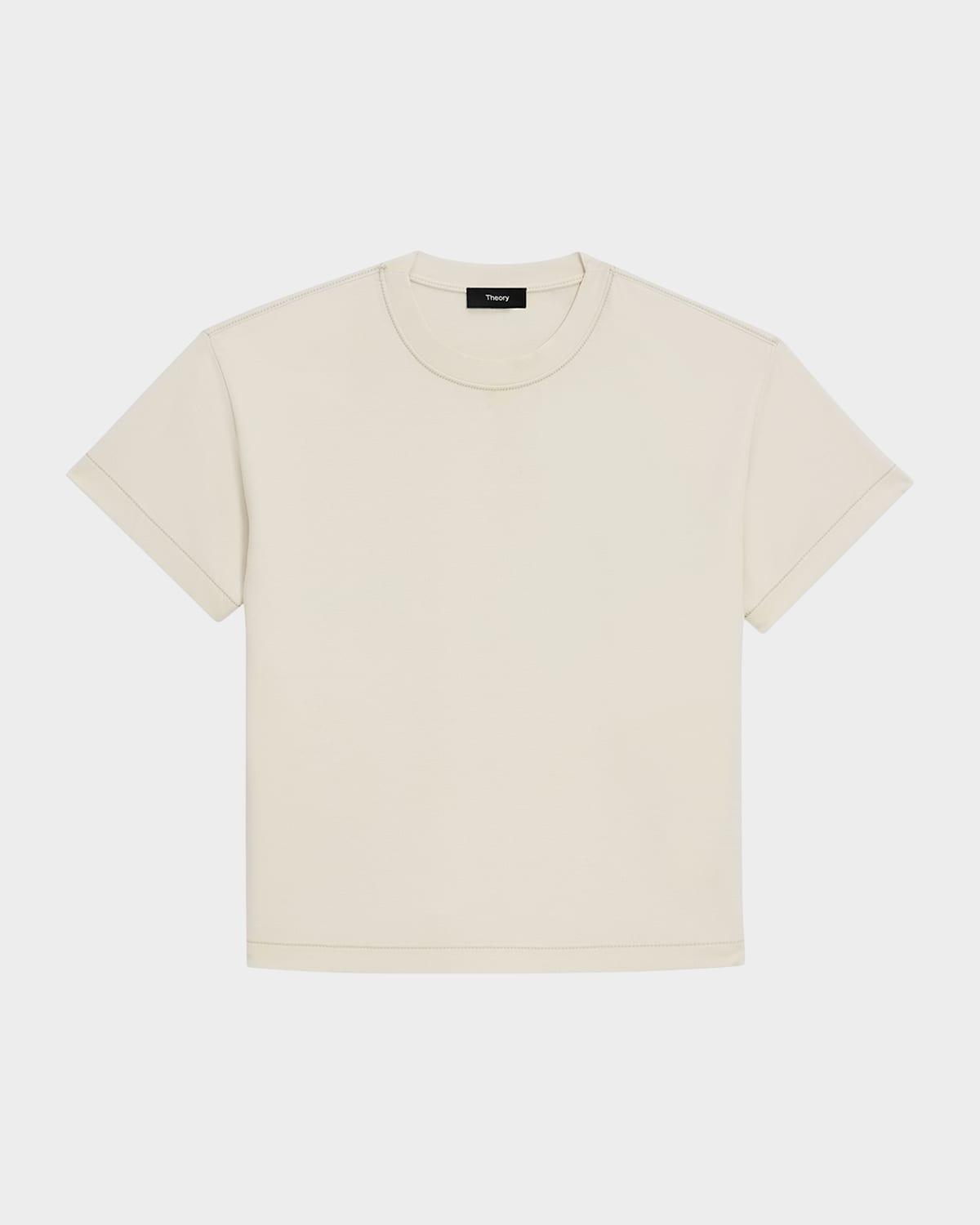 short-sleeve stitched crewneck t-shirt