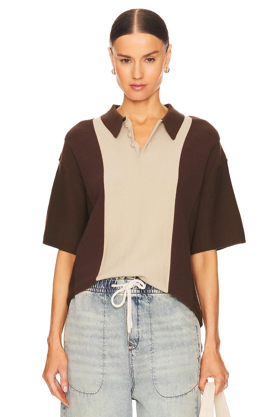 short sleeve stripe knit polo