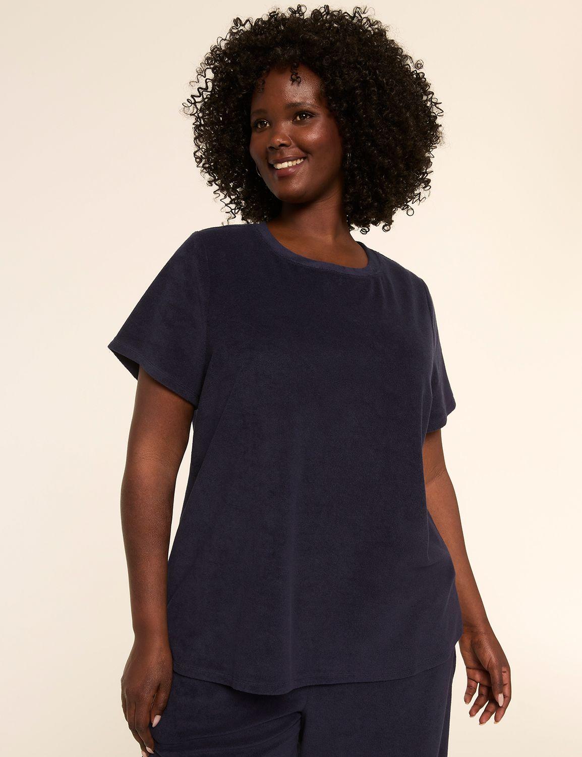 short-sleeve towel terry top
