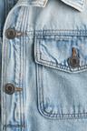 short-sleeved denim dress