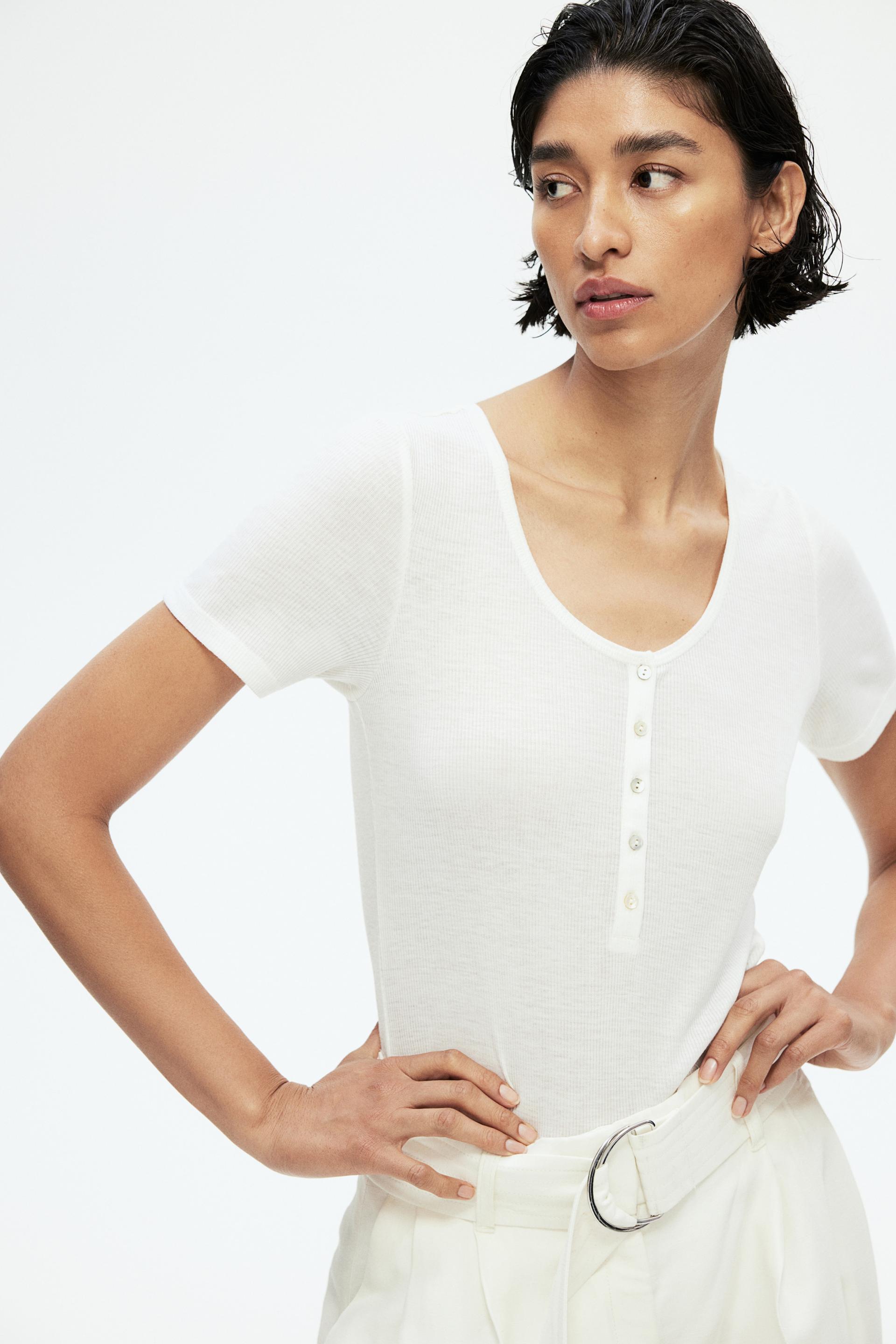 short-sleeved henley top