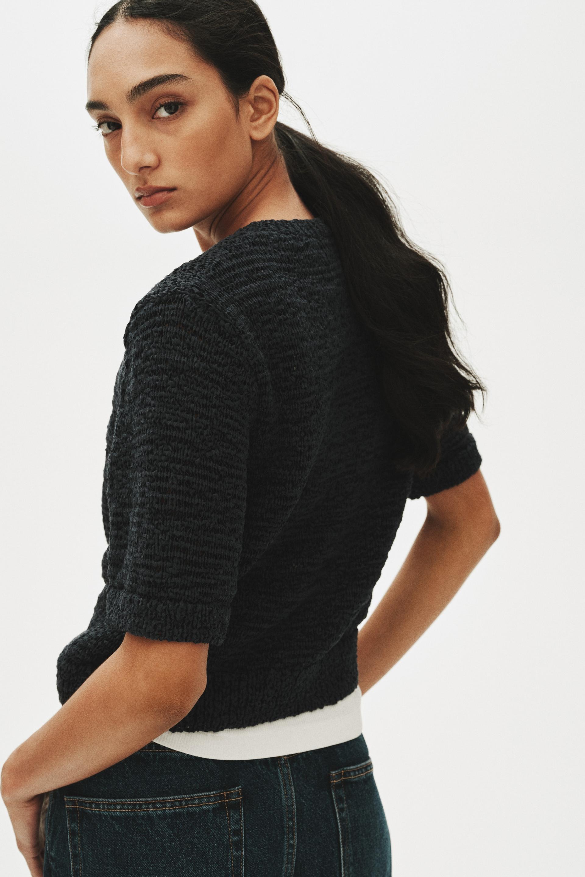 short-sleeved sweater