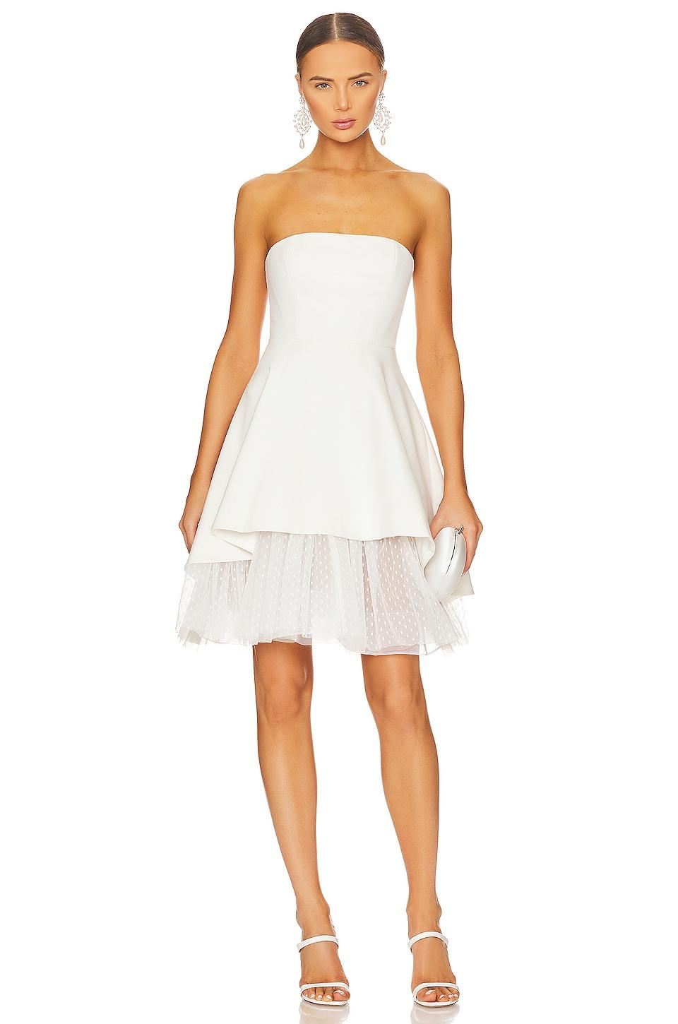 short strapless evening dress