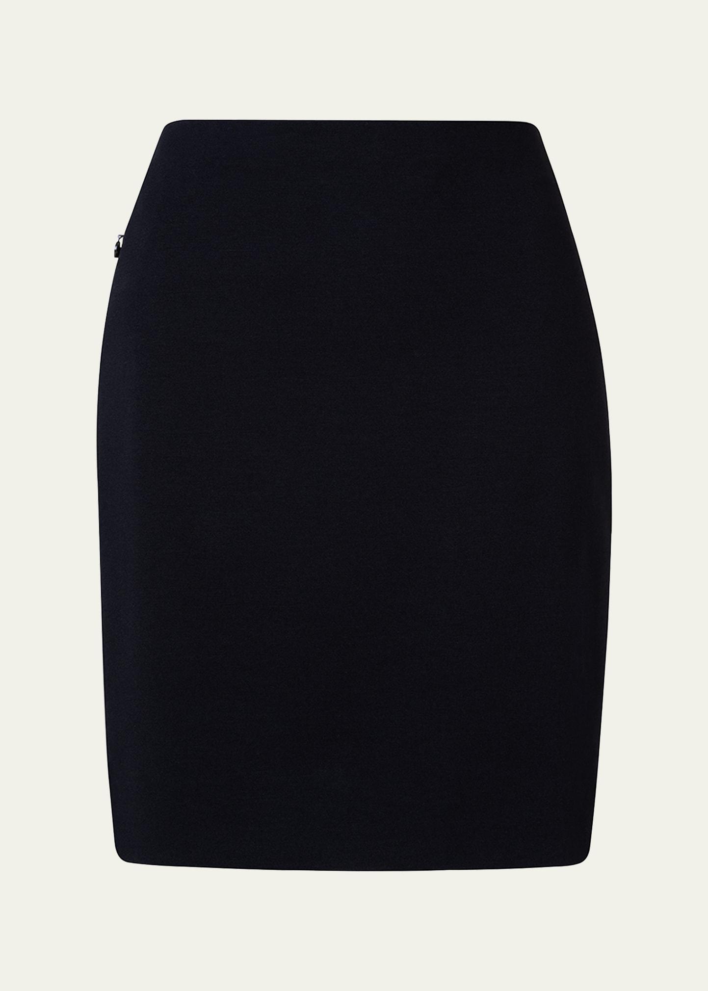 short stretch-jersey skirt, black