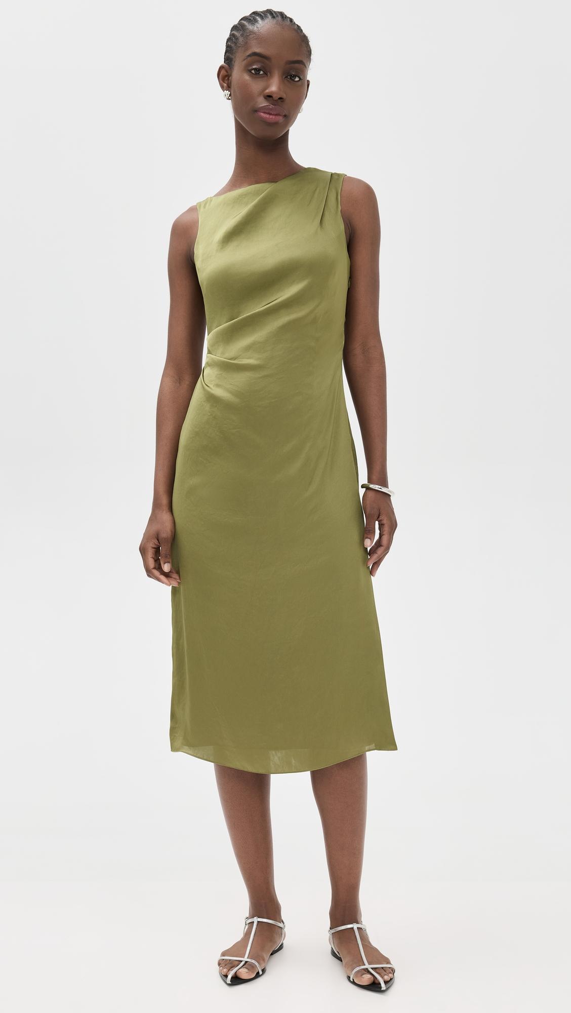 shoulder drape dress