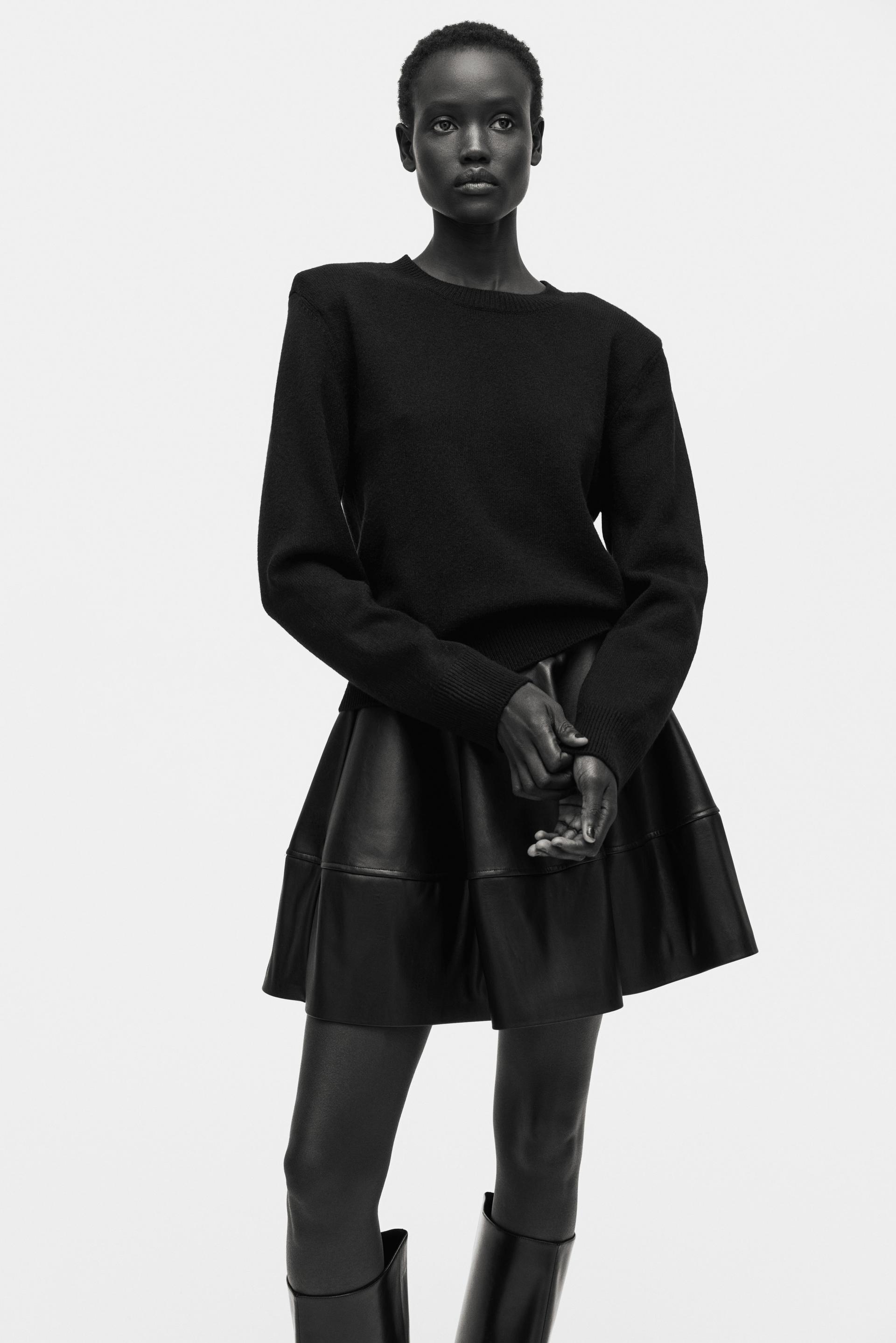 shoulder-pad sweater